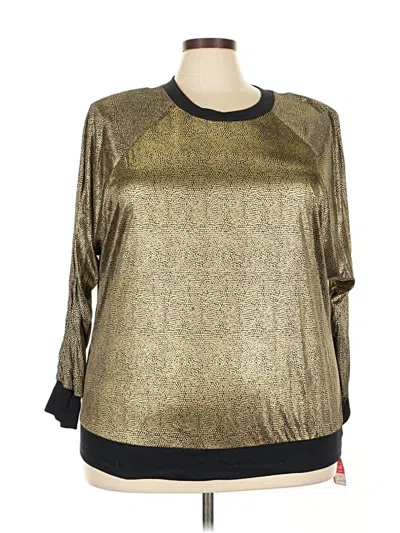 Pre-owned Assorted Brands Long Sleeve Blouse In Gold