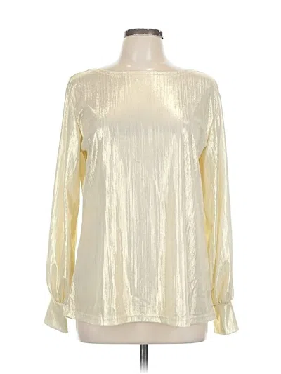 Pre-owned Assorted Brands Long Sleeve Blouse In Gold