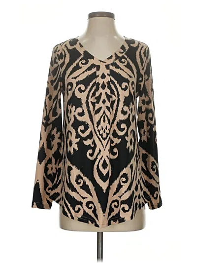 Assorted Brands Long Sleeve Blouse In Gold