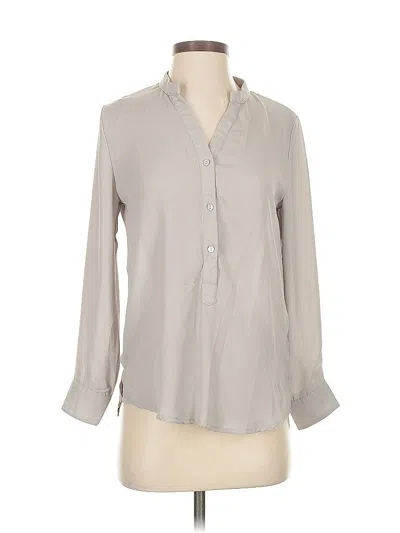 Pre-owned Assorted Brands Long Sleeve Blouse In Gray