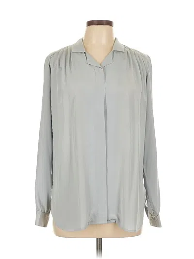 Pre-owned Assorted Brands Long Sleeve Blouse In Gray