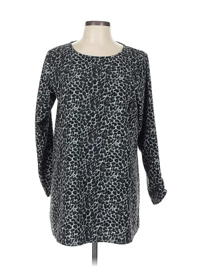 Pre-owned Assorted Brands Long Sleeve Blouse In Gray