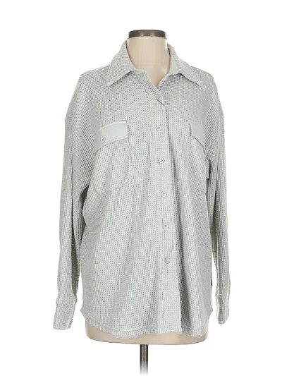 Pre-owned Assorted Brands Long Sleeve Blouse In Gray