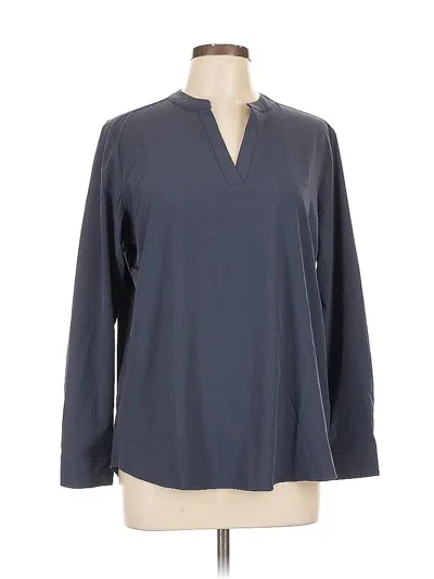 Pre-owned Assorted Brands Long Sleeve Blouse In Gray