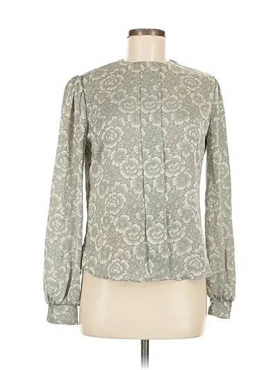 Pre-owned Assorted Brands Long Sleeve Blouse In Gray
