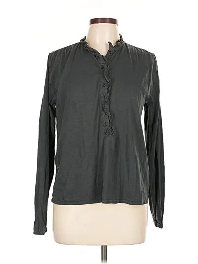 Pre-owned Assorted Brands Long Sleeve Blouse In Gray