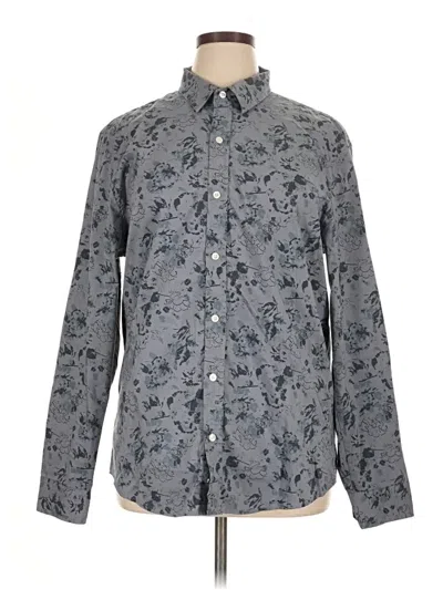 Pre-owned Assorted Brands Long Sleeve Blouse In Gray