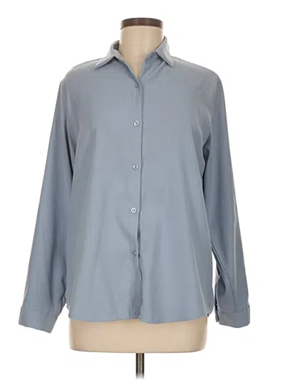 Pre-owned Assorted Brands Long Sleeve Blouse In Gray