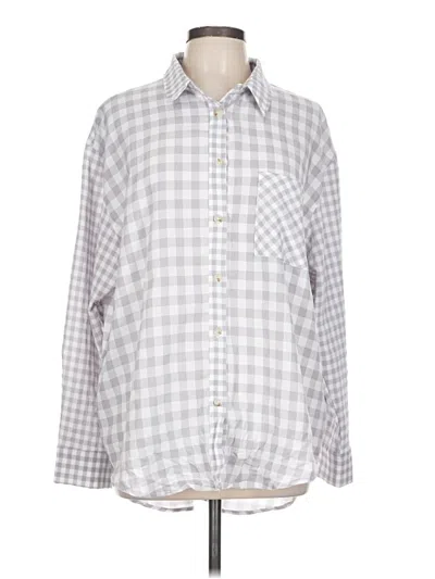 Pre-owned Assorted Brands Long Sleeve Blouse In Gray