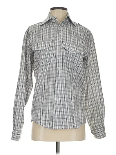Pre-owned Assorted Brands Long Sleeve Blouse In Gray