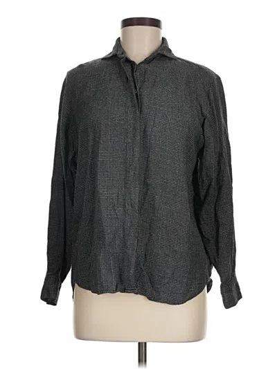 Pre-owned Assorted Brands Long Sleeve Blouse In Gray