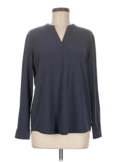 Pre-owned Assorted Brands Long Sleeve Blouse In Gray