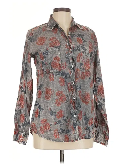 Pre-owned Assorted Brands Long Sleeve Blouse In Gray