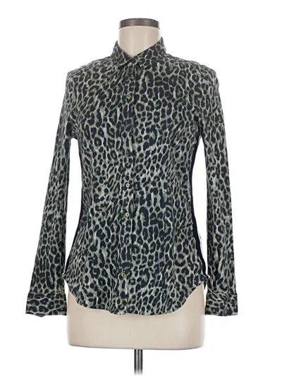 Pre-owned Assorted Brands Long Sleeve Blouse In Gray