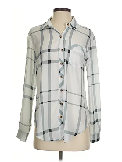 Pre-owned Assorted Brands Long Sleeve Blouse In Gray