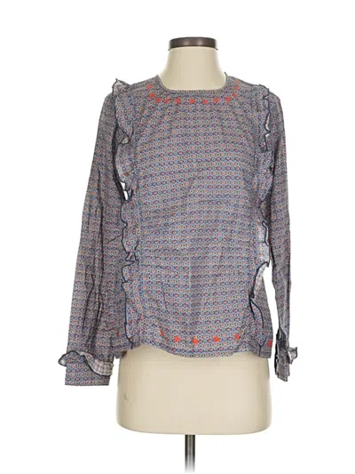 Pre-owned Assorted Brands Long Sleeve Blouse In Gray