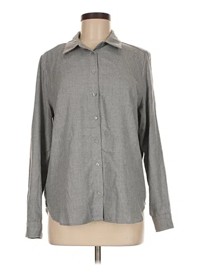 Pre-owned Assorted Brands Long Sleeve Blouse In Gray