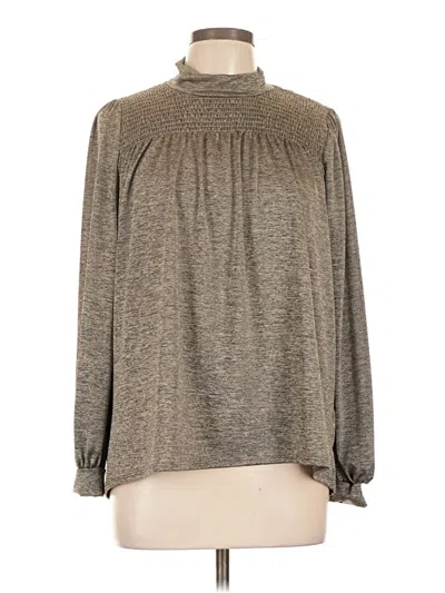 Pre-owned Assorted Brands Long Sleeve Blouse In Gray
