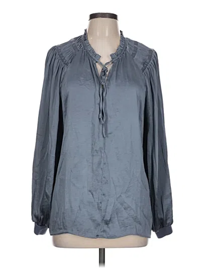 Pre-owned Assorted Brands Long Sleeve Blouse In Gray
