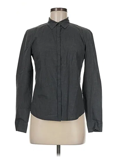 Pre-owned Assorted Brands Long Sleeve Blouse In Gray