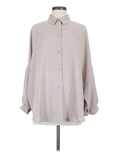 Pre-owned Assorted Brands Long Sleeve Blouse In Gray