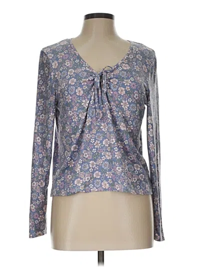 Pre-owned Assorted Brands Long Sleeve Blouse In Gray