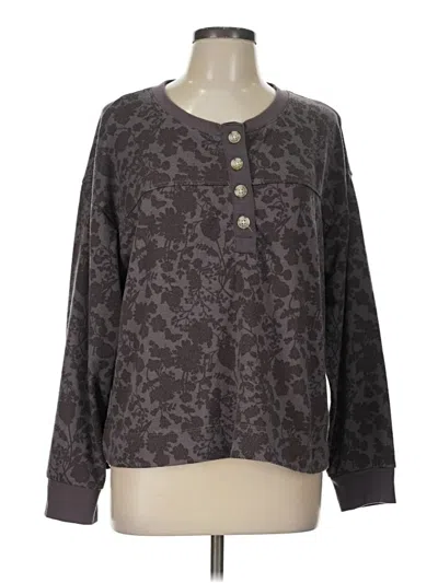 Pre-owned Assorted Brands Long Sleeve Blouse In Gray