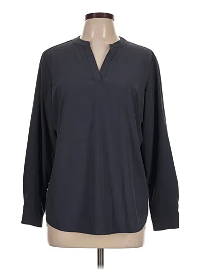 Pre-owned Assorted Brands Long Sleeve Blouse In Gray