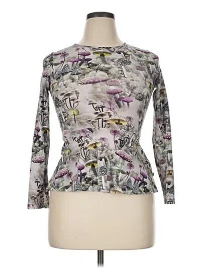Pre-owned Assorted Brands Long Sleeve Blouse In Gray