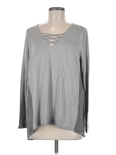 Assorted Brands Long Sleeve Blouse In Gray