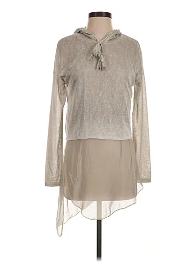 Pre-owned Assorted Brands Long Sleeve Blouse In Gray