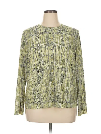 Pre-owned Assorted Brands Long Sleeve Blouse In Green