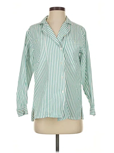 Pre-owned Assorted Brands Long Sleeve Blouse In Green
