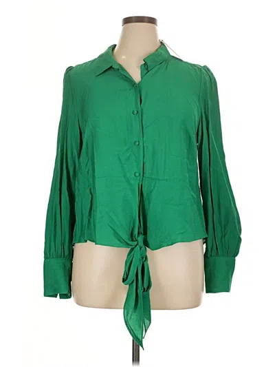 Assorted Brands Long Sleeve Blouse In Green
