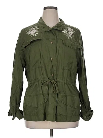 Pre-owned Assorted Brands Long Sleeve Blouse In Green