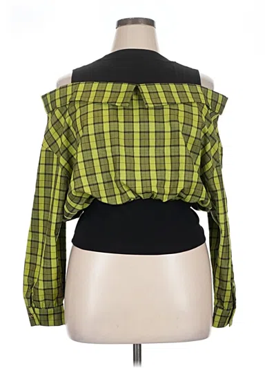 Pre-owned Assorted Brands Long Sleeve Blouse In Green