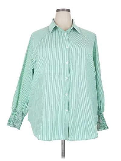 Assorted Brands Long Sleeve Blouse In Green