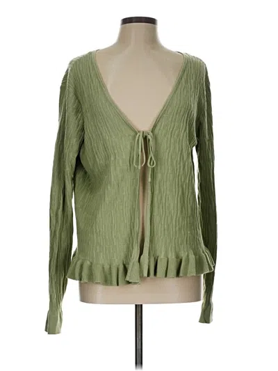 Pre-owned Assorted Brands Long Sleeve Blouse In Green