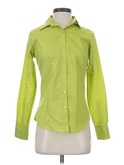 Pre-owned Assorted Brands Long Sleeve Blouse In Green