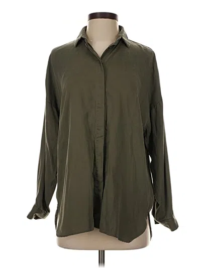 Pre-owned Assorted Brands Long Sleeve Blouse In Green