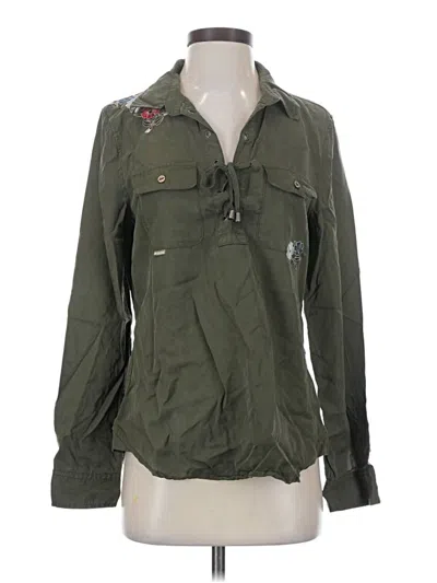 Pre-owned Assorted Brands Long Sleeve Blouse In Green