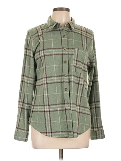 Pre-owned Assorted Brands Long Sleeve Blouse In Green