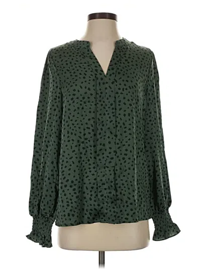 Assorted Brands Long Sleeve Blouse In Green