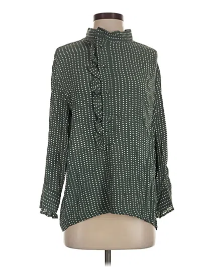 Pre-owned Assorted Brands Long Sleeve Blouse In Green