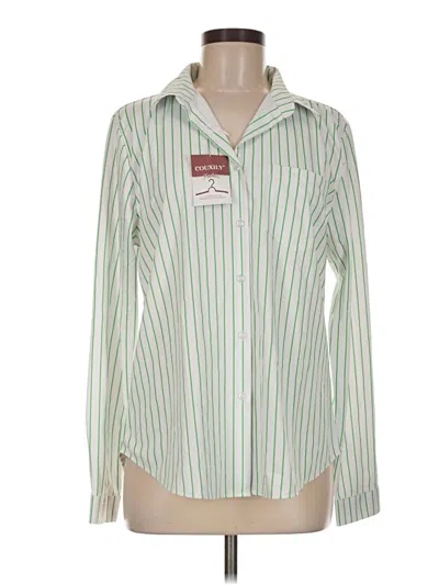 Pre-owned Assorted Brands Long Sleeve Blouse In Green
