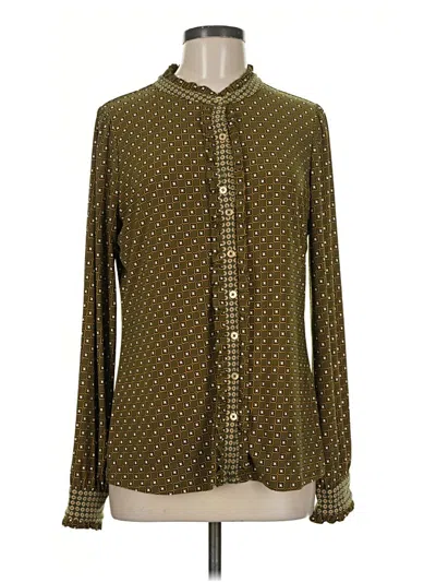 Pre-owned Assorted Brands Long Sleeve Blouse In Green