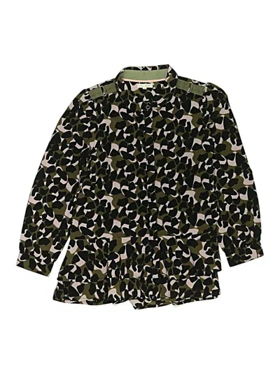 Pre-owned Assorted Brands Kids' Long Sleeve Blouse In Green