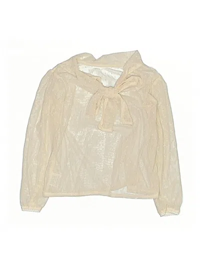 Pre-owned Assorted Brands Kids' Long Sleeve Blouse In Ivory