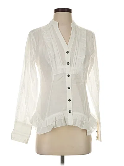 Pre-owned Assorted Brands Long Sleeve Blouse In Ivory