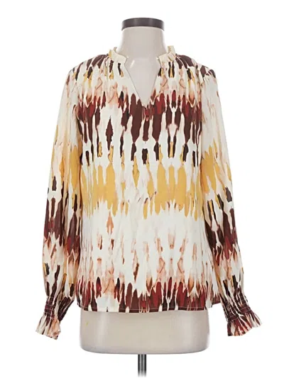 Pre-owned Assorted Brands Long Sleeve Blouse In Ivory